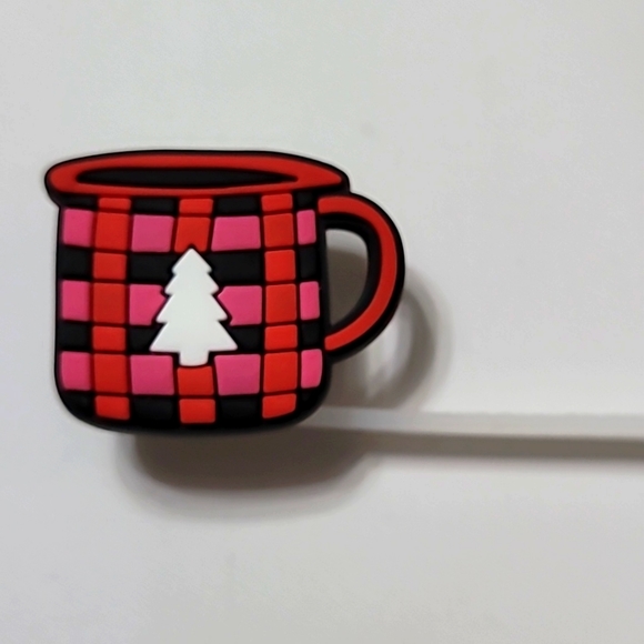 Holiday Silicone Straw Caps Set of 2 - Picture 3 of 3